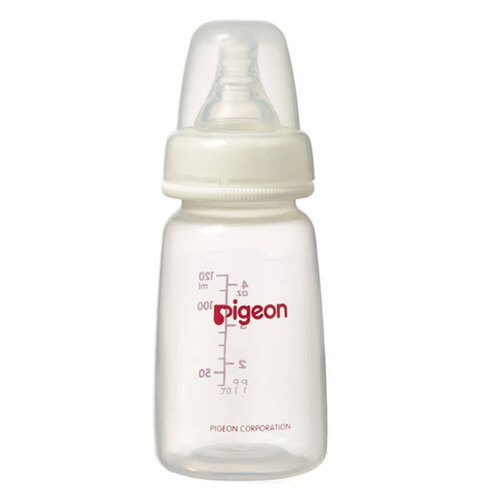 Pigeon PP 120ml Feeding Bottle w/Slim Neck Size S Round Hole 0m+