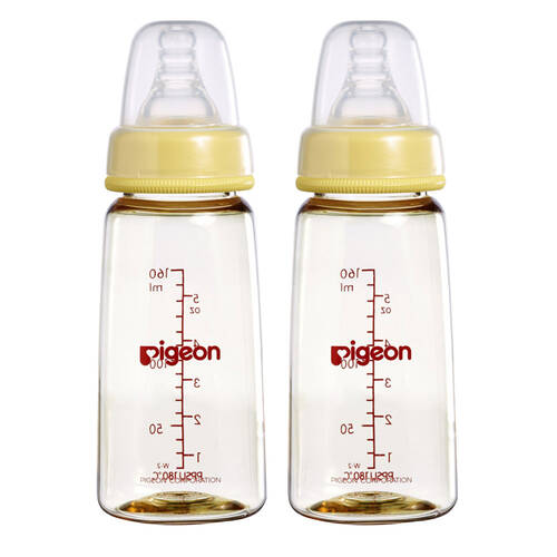 2PK Pigeon Flexible 160ml S Round Hole 0m+ PPSU Nursing Feeding Bottle