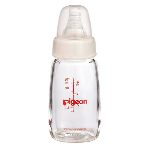 Pigeon Slim Neck Peristaltic Glass Bottle 120mL