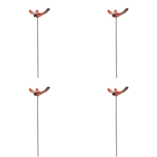 4PK Ceramic Dragonflies 48cm Stick Garden Stake Home/Garden Decor Assorted
