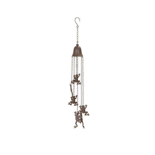 Wind Chime Frog/Dragonfly Cast Iron Home Decor Brown - Assorted