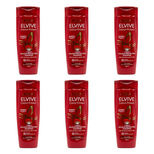 6PK Loreal 300ml Shampoo Colour Protect for Coloured/Highlighted Hair
