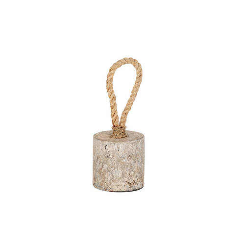 Cylinder Door Stopper w/ Rope Handle Home/Office Decor 16x23cm