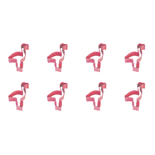 8PK R&M Flamingo Cookie Cutter Polyresin Coated Steel 10cm - Pink