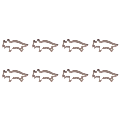 8PK R&M Triceratops Cookie Cutter Polyresin Coated Steel 15.25cm - Brown