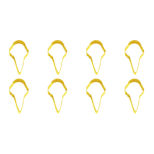8PK R&M Ice Cream Cone Cookie Cutter Polyresin Coated Steel 10cm - Yellow