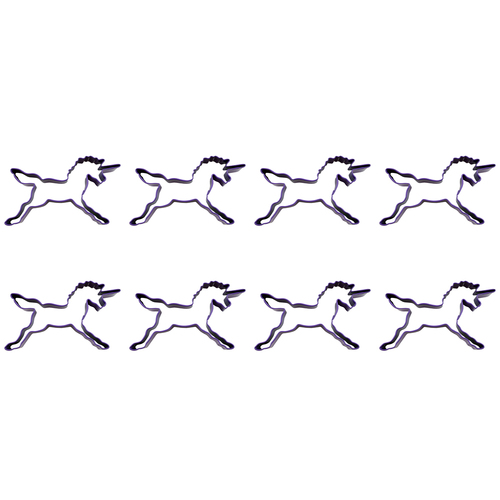 8PK R&M Unicorn Cookie Cutter Polyresin Coated Steel 13.3cm - Purple