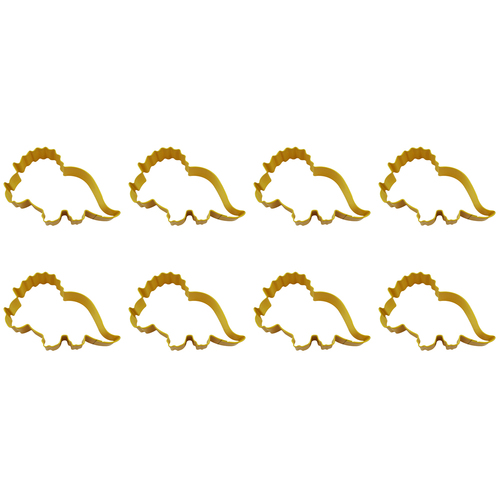 8PK R&M Triceratops Baby Cookie Cutter Polyresin Coated Steel 10.8cm - Yellow