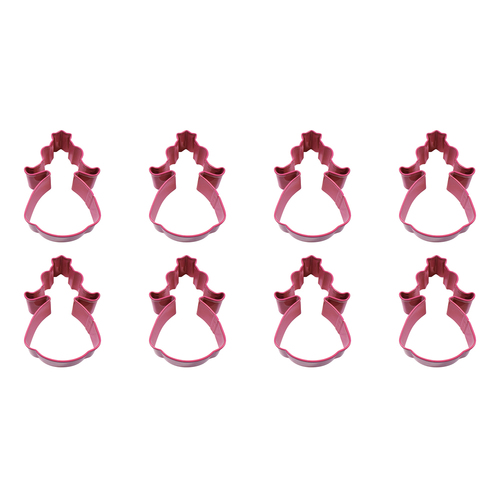 8PK R&M Princess Cookie Cutter Polyresin Coated Steel 12.05cm - Fuchsia