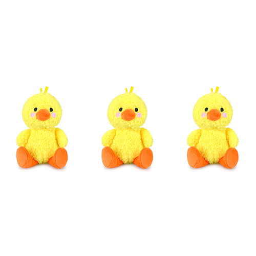 3PK Adorables Chicks Soft Animal Plush Toy 12cm - Yellow