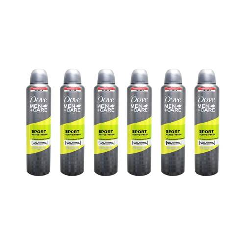 6PK Dove Men Sport Active +Fresh Deodorant Spray 250ml 48hr Protection
