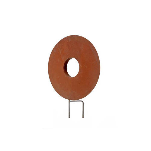 Steel Ring Tapered Sculpture Home/Garden Decor 60x60cm - Brown