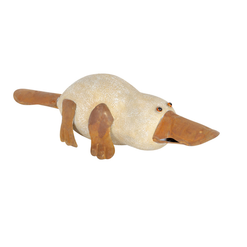 Decorative Platypus Poly Rust 42cm Sculpture Decor Large