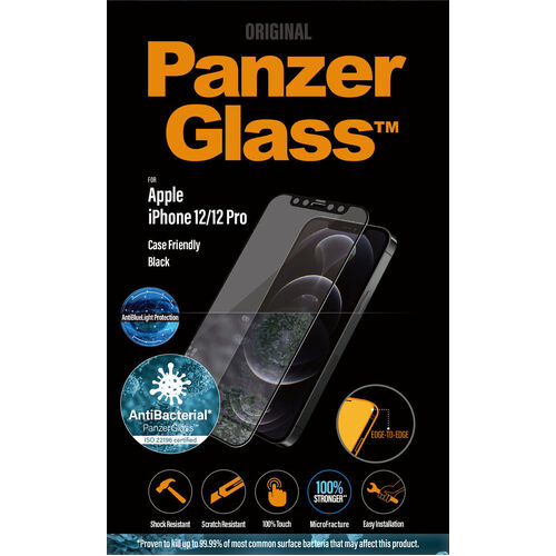 PanzerGlass Anti-Bluelight Screen Protector For iPhone 12/12 Pro - Black