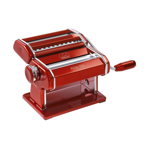 Marcato Atlas 150 Design Aluminum Pasta Machine Maker - Red