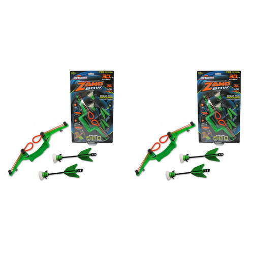 2PK Zing Air Storm Zano Bow Indoor Archery Set - Green 5y+
