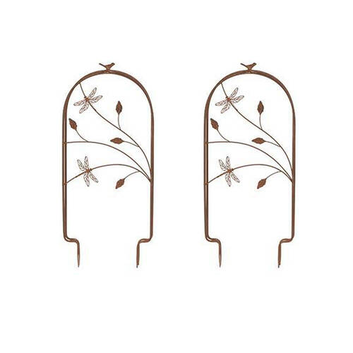 2PK Growing Metal Frame Small Rust Home/Garden Decor 34x78cm - Assorted