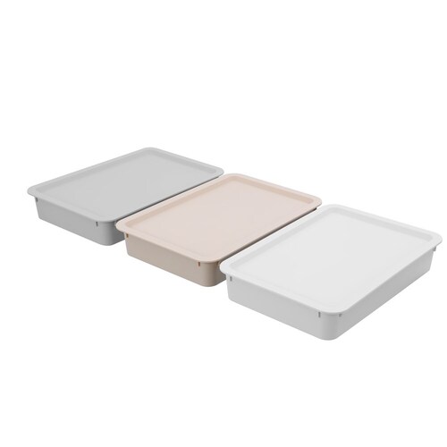 3x Boxsweden Tidy 5L/37x6.3cm Storage Box Lidded - Assorted