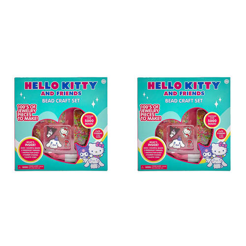 2PK Hello Kitty & Friends Beads Set DIY Jewelry Making Kit Kids 6y+