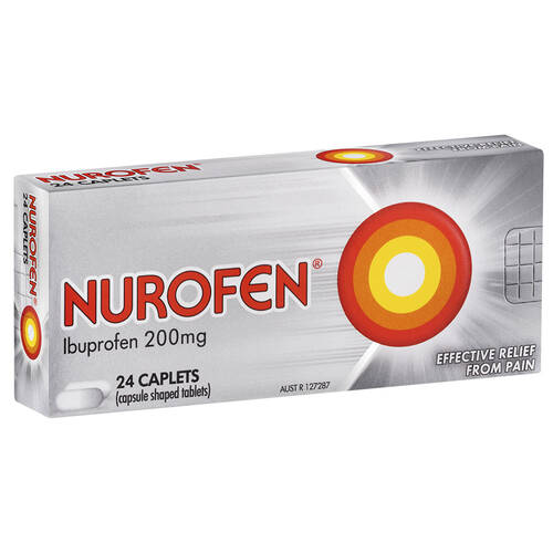 24pc Nurofen Ibuprofen 200mg Caplets