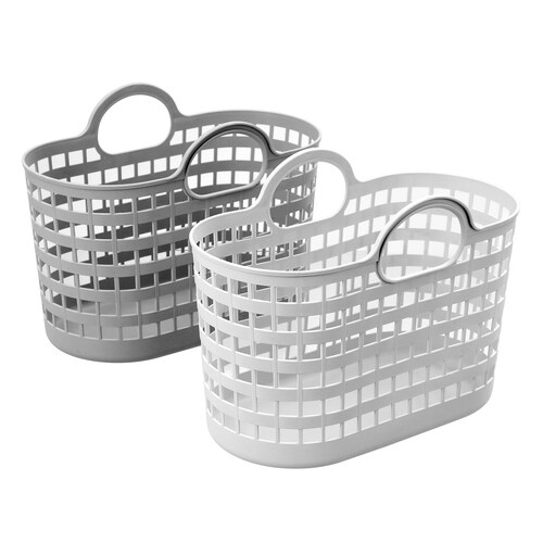3x Boxsweden 12L/37x27cm Flexible Laundry Basket - Assorted