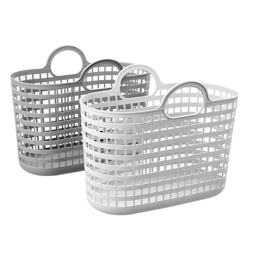 2x Boxsweden 25L/46x36.5cm Flexi Laundry Basket - Assorted