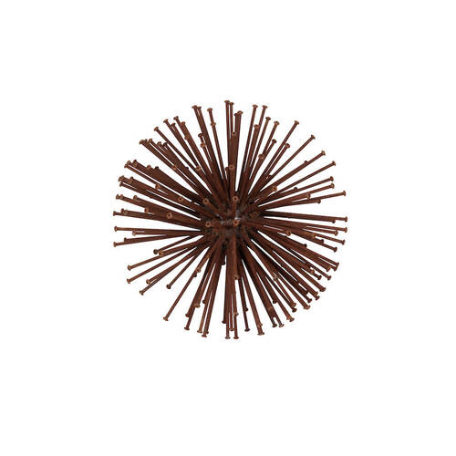 A.FRESCO Mild Steel Dandelion Ball Ornament Decor 40x40cm - Rust