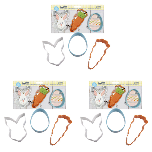 9pc R&M Easter Coloured Cookie Cutter Set - Assorted