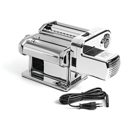 Marcato Atlas Plus Motor Pasta Machine Stainless Steel W/ 4 Shape Options Silver