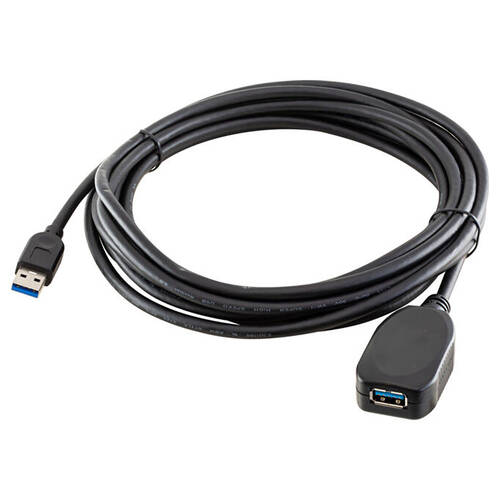 Pro2 Active USB3.0 Male to Female Extender Extension Connector Black 5M