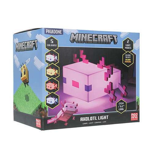 Minecraft Axolotl Fun & Colourful Desk Light/Lamp 21cm 6y+