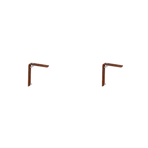 2PK A.FRESCO Metal Shelf Support Hanging L Bracket Small 10x12cm - Rust