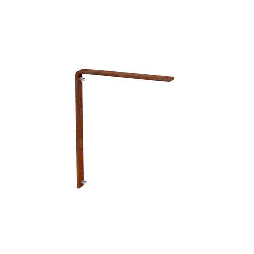 A.FRESCO Metal Shelf Support Hanging L Bracket  Large 20x25cm - Rust