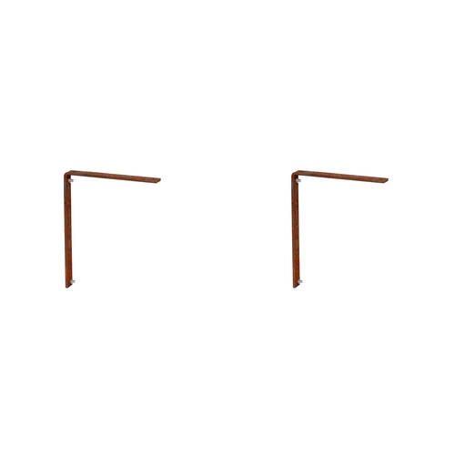 2PK A.FRESCO Metal Shelf Support Hanging L Bracket  Large 20x25cm - Rust