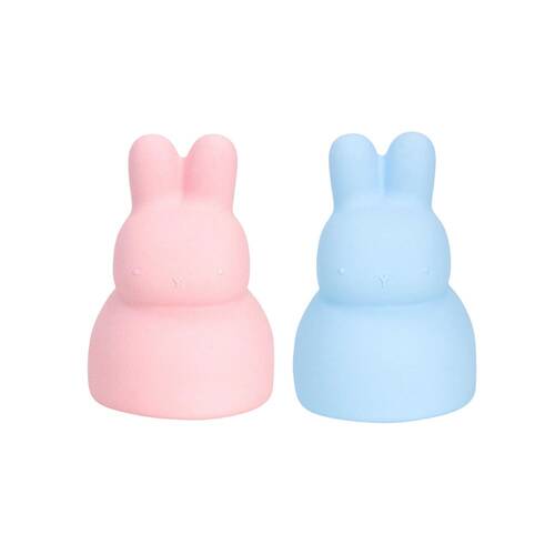 Annabel Trends Silicone Bunny Piggy Bank 15x10.5cm Combo Set - Ice BLU/Blush PNK