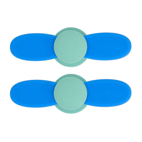 2PK Annabel Trends Silicone Propeller Spinner Baby Sensory Toy - Blue
