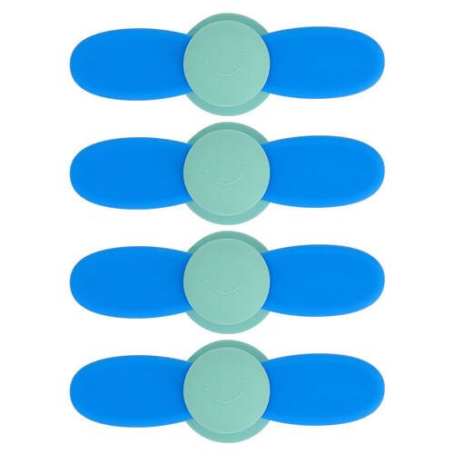 4PK Annabel Trends Silicone Propeller Spinner Baby Sensory Toy - Blue