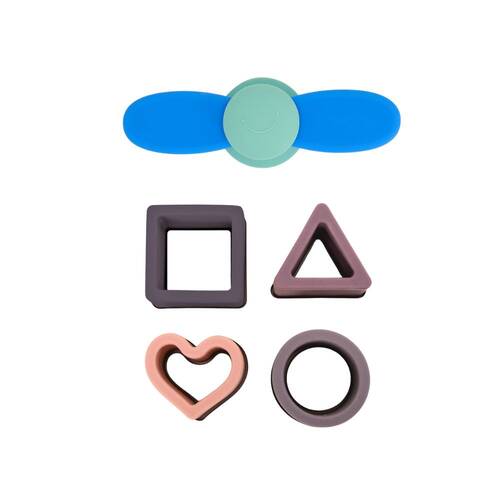 Annabel Trends Silicone Puzzle Play Toy/Teether 12x4.5cm Combo Set - Star/Heart