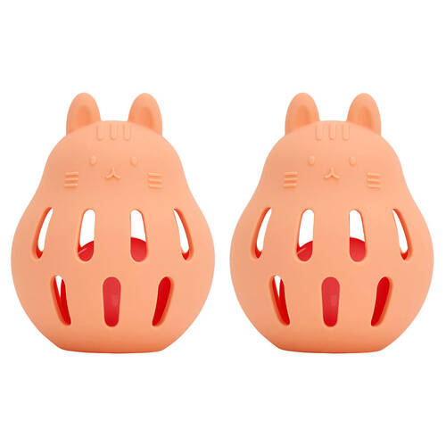 2PK Annabel Trends Silicone Roly Rattle Baby Toy - Cat