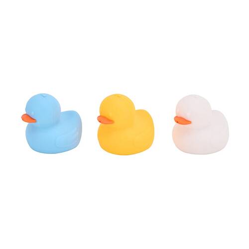 3pc Annabel Trends Silicone Squeezy Duck Bathtime Toys Set Blue/Yellow/White