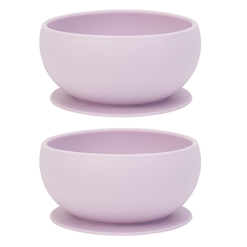 2PK Annabel Trends Baby Silicone Suction Bowl Lilac 0+