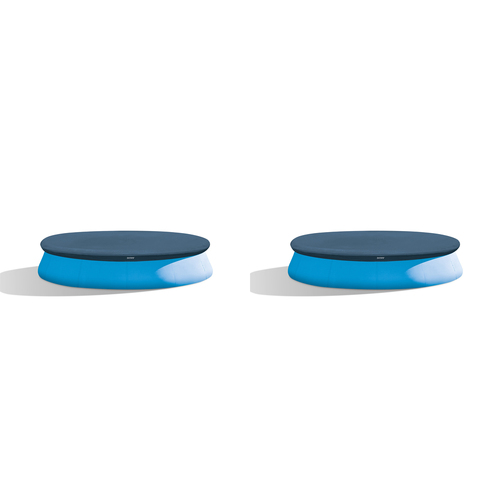 2PK Intex Easy Set Outdoor Pool Cover Round 3.9mx30cm - Blue