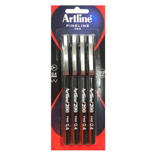 4pc Artline 220 Fineline 0.4mm Writing Pen