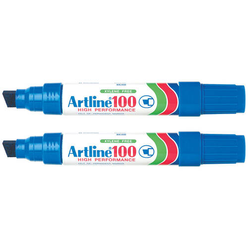 2PK Artline 100 High Performance Permanent Marker Blue