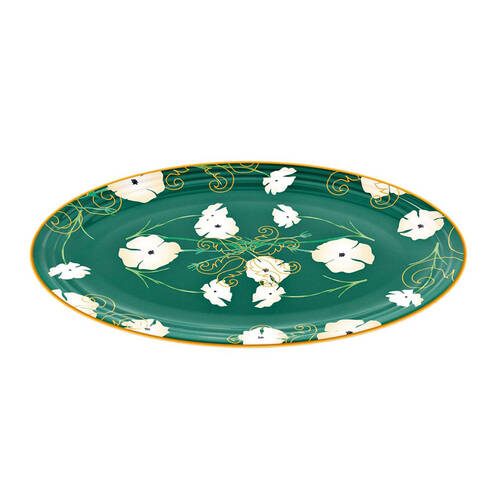 Guzzini Melamine Serving Tray Oval Platter 50cm Large Fusion Green