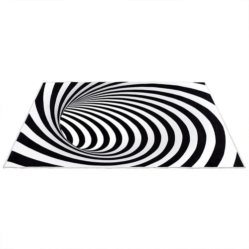 Boyle 3D Printed Rug Striped Tunnel 110x160cm