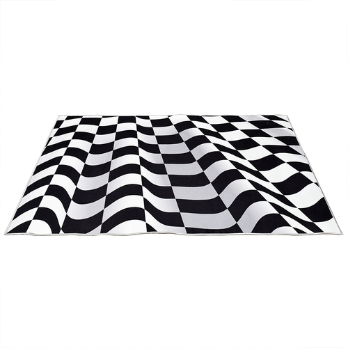 Boyle 3D Printed Rug Checkered Ripple 110x160cm