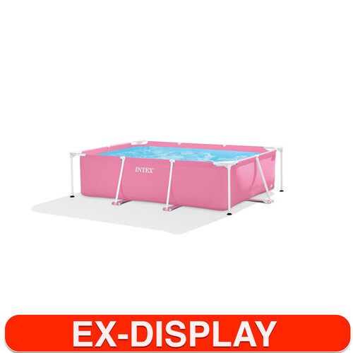 Intex 2.2x1.5m Rectangular Frame Above Ground Pool Pink