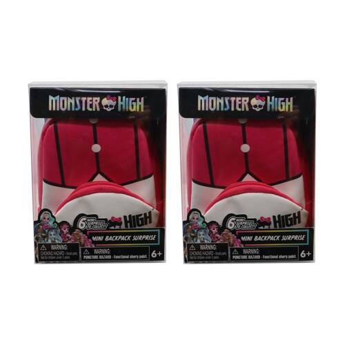 2PK Monster High Mini Back Pack Surprise w/ Stationary Assorted