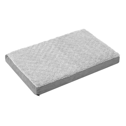 Paws & Claws 75x8cm Orthopedic Pet/Dog/Cat Suede Bed - Grey